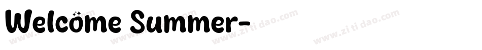 Welcome Summer字体转换
